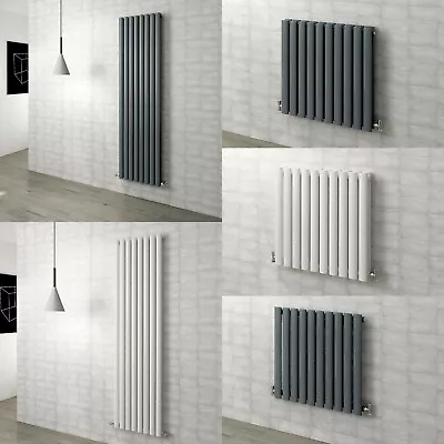 Horizontal Vertical Designer Rads Oval Column Upright Central Heating Radiator • £45.97