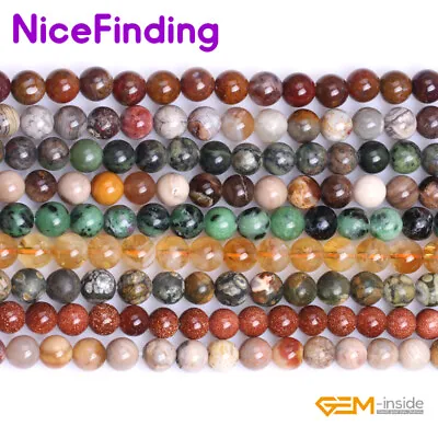 $4.26 • Buy 8mm Natural Round Assorted Gemstone Loose Beads Lots For Jewelry Making 15  NF