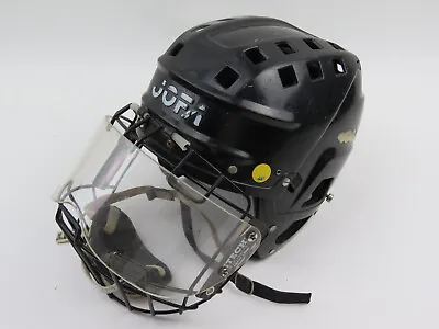 Vintage JOFA Ice Hockey Player Helmet Black With ITECH RBE Cage Visor • $69.96
