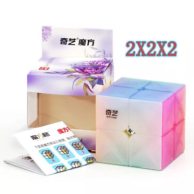 2x2x2 Magic Cube Puzzle Cube Super Smooth Fast Speed Jelly Color Gifts Toys Kids • $13.14