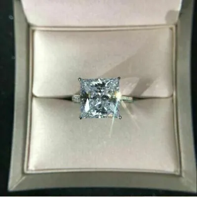 3CT Princess Lab Created Diamond Engagement Wedding Ring 14K White Gold Finish • $101.51