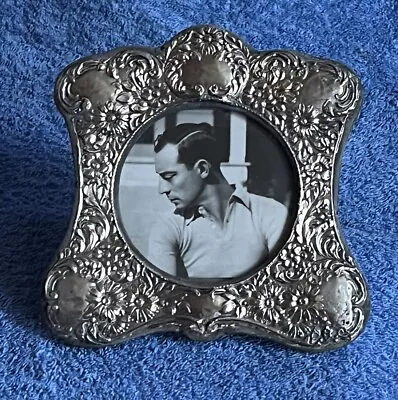 Decorative Sterling Silver Photo Frame Hallmarked Chester 1904 Height 6.5 Inches • £75