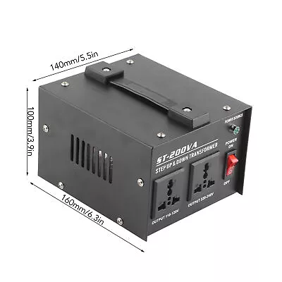 200W Voltage Converter With 2Pcs Universal Socket 100V To 220V Power Transformer • $79.92