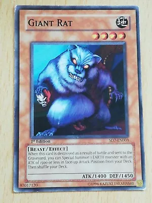 Yugioh Card - Giant Rat - SD7-EN003 1ST EDITION • £0.99