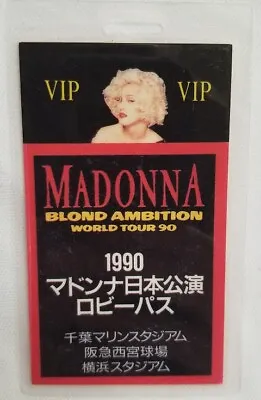 Madonna - Vintage 1990 Original Tour Concert Laminate Backstage Pass • $26