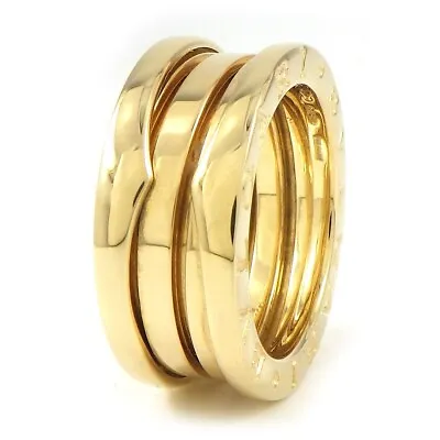 BVLGARI Ring B-zero1 2 Band Logo 750(18K) Yellow Gold #50 US5 • $1674.59