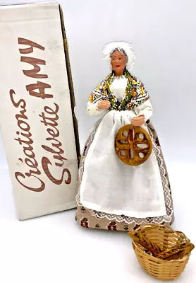 Santon De Provence BAKER French Peasant Woman Terracotta Figurine 10.5  Signed • $25