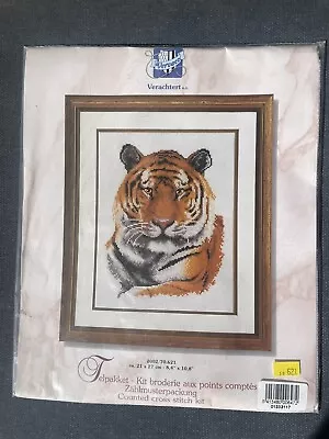 Bengal Tiger Cross Stitch Kit Vervaco By Verachtert 8.4” X 10.8” • $26.99