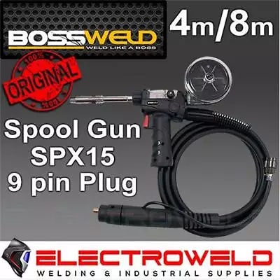 BOSSWELD Mig Spool Gun SPX15 9 Pin Plug Welding Torch Aluminium 97.SPX15.8.9 • $170.52