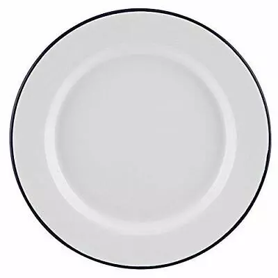 1x White Falcon Enamel Dinner Pie Plate 24cm For Roasting Baking Dish Serving • £24.49