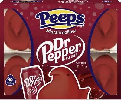 NEW Dr. Pepper Flavored Marshmallow Chicks Peeps 1 10ct/3oz Package LOWEST PRICE • $8