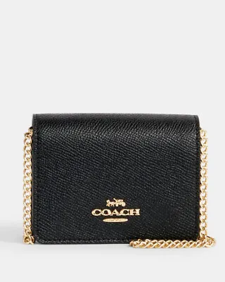 Coach Mini Wallet On A Chain Black C0059 • $225