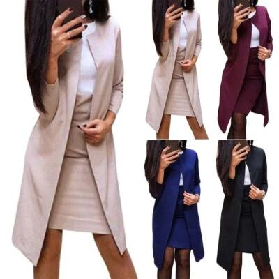 $44.45 • Buy Ladies Formal Bodycon Skirt Dress Sets Long Sleeve Blazer Suit Office Work Coat