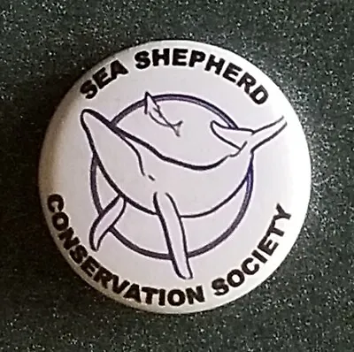 Rare - 'Sea Shepherd Conservation Society' Tin Badge • £8.99