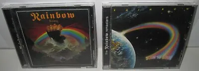 Rainbow Rising Down To Earth Cd Lot Ritchie Blackmore Dio Remasters Rock X2 • £28.49