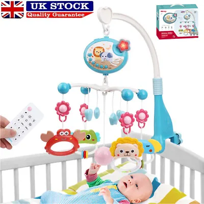 Baby Musical Crib Bed Bell Cot Mobile Stars Dreams Light Nusery Lullaby Toy HOT • £16.59