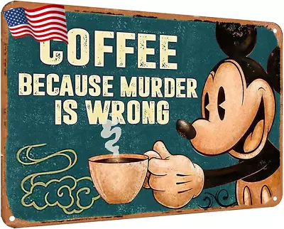 Coffee Sign Funny Kitchen Signs Vintage Metal Tin Signs Wall Decor Green • $10.67