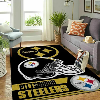 $19.94 • Buy Pittsburgh Steelers Carpets Area Rugs Floor Mats Living Room Anti-Skid Area Rugs