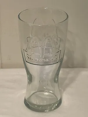 1992 McDonalds Drinking Glass Clear Raised Arches Vintage 12oz • $5