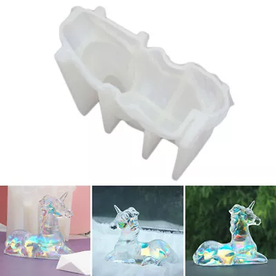 Unicorn Fairy Silicone Mold Resin Casting Art DIY Craft Ornament Mould Decor UK • £10.99