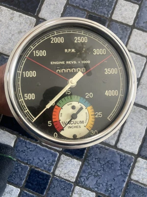$1200 • Buy Stewart Warner 5,000 RPM Tachometer Mechanical Tach Vacuum Hot Rod Muscle Car