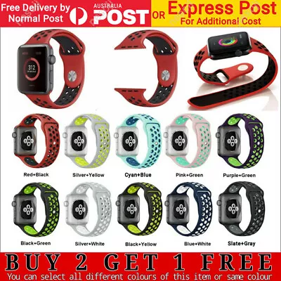 Silicone Nike Sport Strap IWatch Band For Apple Watch 38/40/42/44mm Series 54321 • $10.32