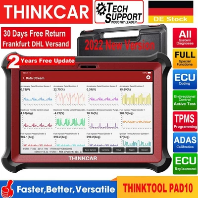$1002.53 • Buy 2023 THINKTOOL PAD10 Professional Car OBD2 Diagnostic Device Car Scanner Key Programming