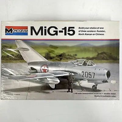Vintage Monogram MiG-15 1/48 Scale Plastic Airplane Model Kit Factory Sealed /cb • $40