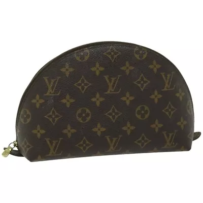 LOUIS VUITTON Monogram Trousse Demi Ronde Cosmetic Pouch M47520 LV Auth 66997 • £168.90