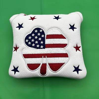 New USA Clover Mallet Style Putter Cover Red White Blue • $17.99