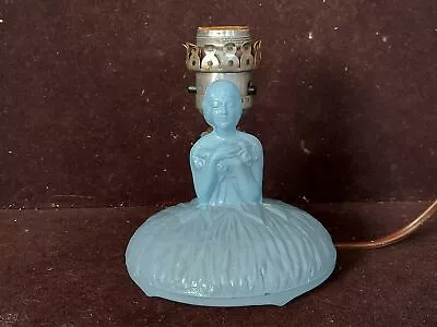 Vintage Boudoir Vanity Bedside Table Lamp Southern Lady Kneeling Hands To Chest • $14.96
