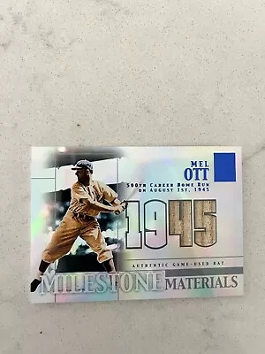 2002 Topps Mel Ott Milestone Materials Bat 21/45 • $29.50