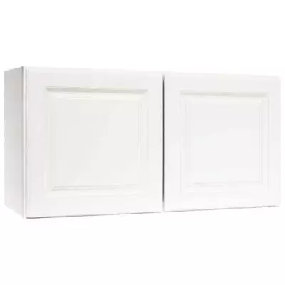 Hampton Bay Wall Bridge Kitchen Cabinet 36  X 12  X 18  Framed MDF Satin White • $210.55