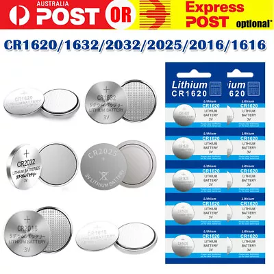 CR2032 CR1616 CR1620 Cell Button Lithium Battery CR1632 CR2450 CR2016 CR2050 New • $1.95