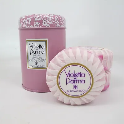 VIOLETTA DI PARMA By Borsari 1870 3 X 100 G/ 3.53 Oz Perfumed Soap In Can RARE • $79.99