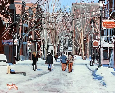 Prince-Arthur  Montreal Street Scene 8x10 Darlene Young Canadian Artist • $72.70