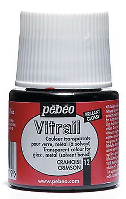 £3.50 • Buy Pebeo Vitrail Stained Glass Effect Paint 45ml TRANSPARENT Colours & Mediums