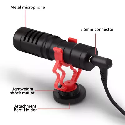 Directional Microphone Portable Video Condenser Mic For SLR Camera Smartphon DCL • $27.01