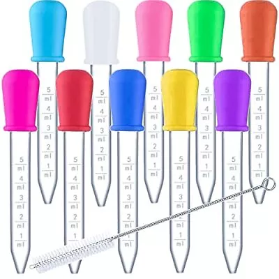 10 Pack Liquid Pipettes Droppers Silicone 5ml Clear Medicine Eye Dropper For Tip • $10.40