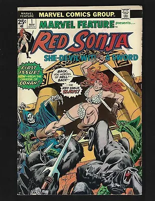 Marvel Feature #1 (1975) VGFN Kane 1st Solo Red Sonja Book Conan 1st Berthilda* • $19.95