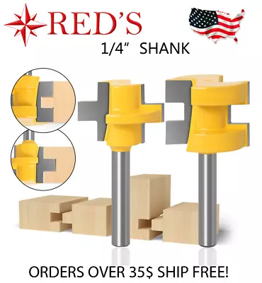 $9.99 • Buy REDS Y76335-4 - 3/4  Sized Tongue And Groove Router Bit Set - 1/4  Shank