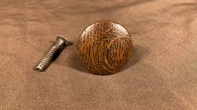 Antique Quarter Sawn Oak Round Knob Drawer Pull Handle Arts Crafts Furniture 1.5 • $48.50