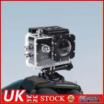 Underwater Camera HD 1080P 2.0inch Screen Sports Camcorder Waterproof(Black) • £12.49