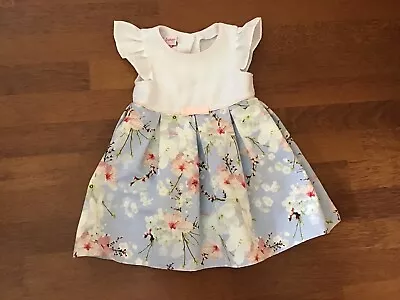 Baby Ted Baker Floral Dress Fully Lined 18-24 Months • £1.99