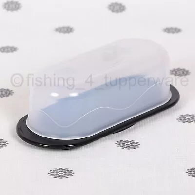 NEW Tupperware Butter Dish Or Cheese Dish Reversible Tray Black • $12