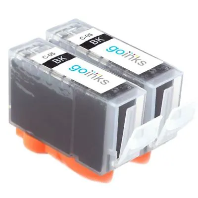 2 Black (PGI) Ink Cartridges For Canon PIXMA IP3300 IP5200 MP500 MP600R MP830 • £6.70