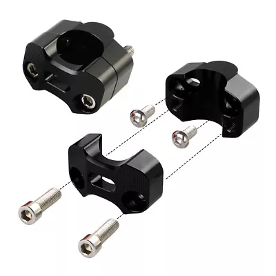 CNC Universal Off-Road Handlebar Mounts 7/8  To 1 1/8  Fat Bar Adapter Kit Riser • $18.99