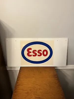 Vintage 1960s Era Original  Plexiglas ESSO Sign 12  X 24  • $85