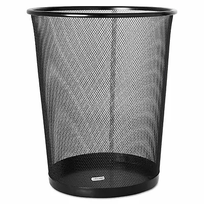 Rolodex 4 1/2 Gallon Steel Black Round Mesh Trash Can 22351 • $22.70