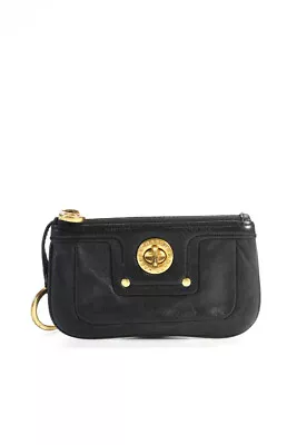 Marc By Marc Jacobs Women's Leather Gold Tone Hardware Key Ring Pouch Black • $42.69